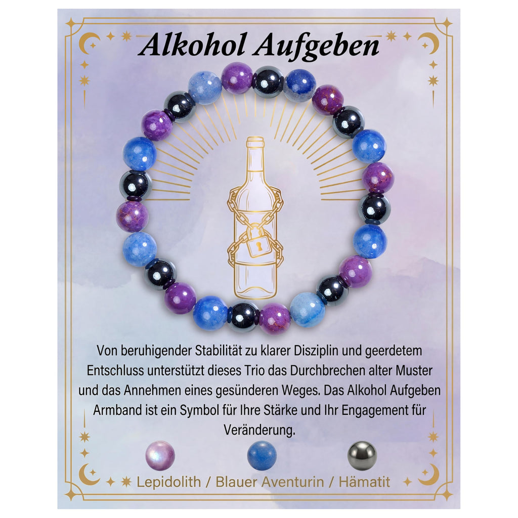 Bivei Armband Stärkendes Kristall Heilungsarmband 8MM - Dehnbares Elastischer Perlenarmband für Damen & Herren als Geschen