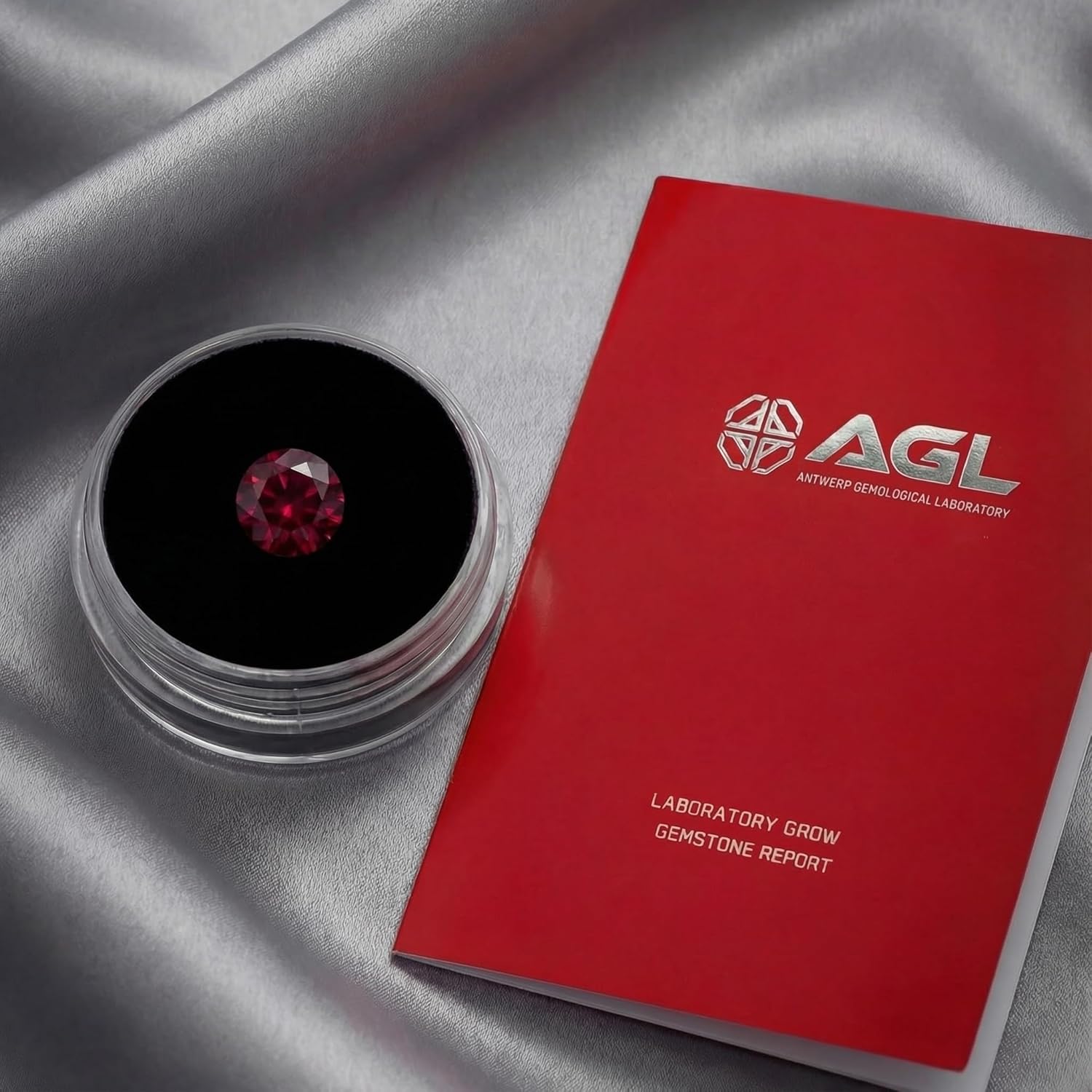 Rubin Stein, Künstlicher Ruby im Labor Gezüchtet, Rubinrot, 0,5–2,0 ct, Runder Brillantschliff, AGL-Zertifiziert, Loser Edelstein zur Schmuckherstellung (Ohrringe, Ringe, Halsketten)