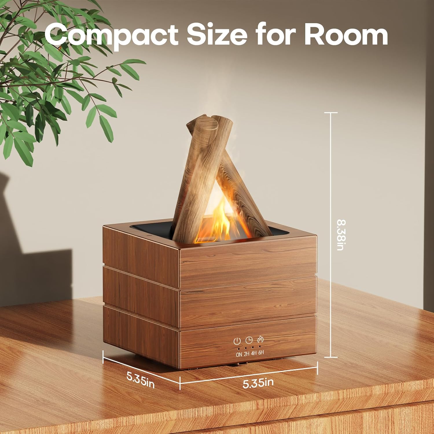 Bonfire Essential Oil Diffuser Flame Aromatherapy Diffuser Machine 280ML Fire Mist Humidifiers 8 Color LED Lights Campfire Diffusers for Home Office Bedroom