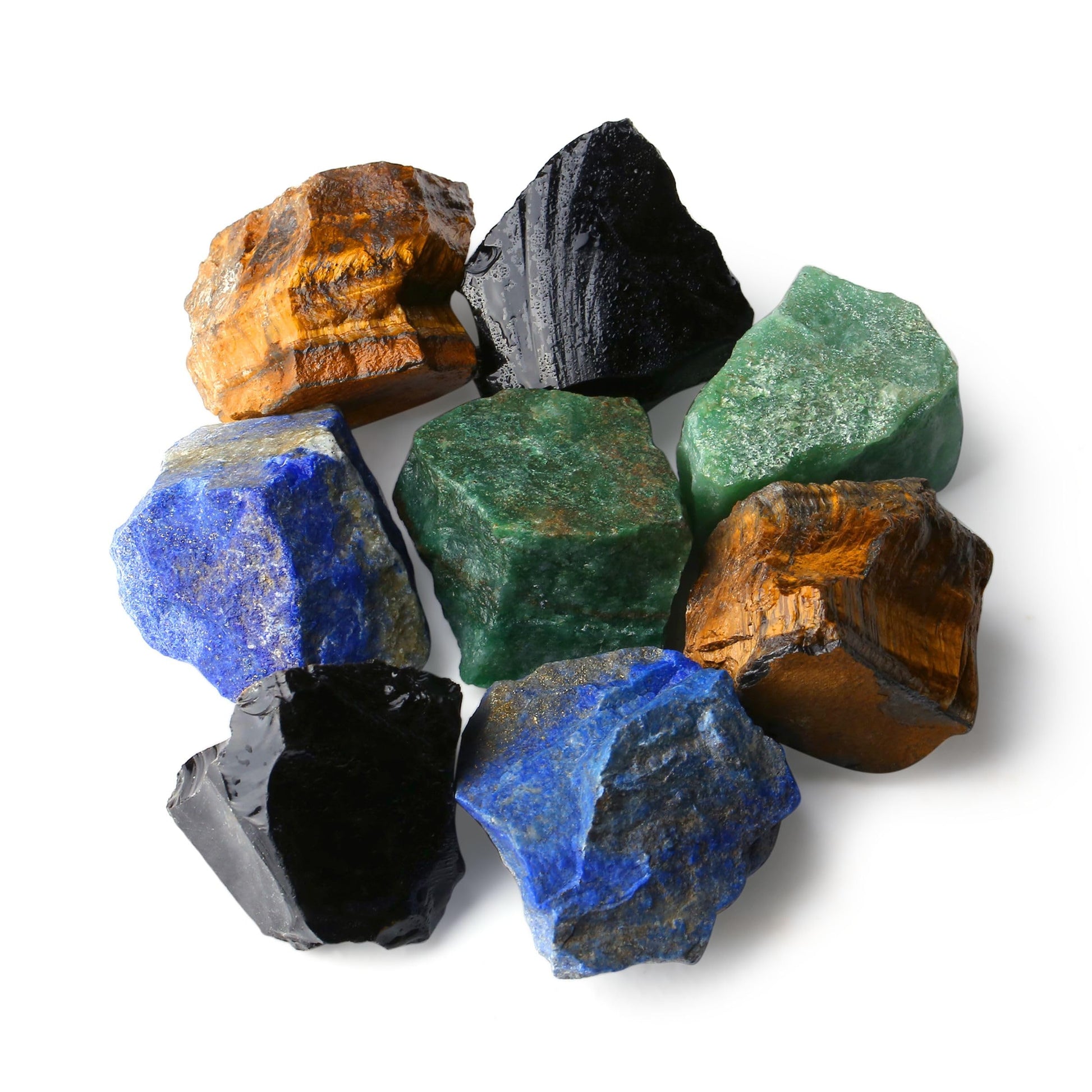 QINJIEJIE 100% Großes Amethyst Rohsteine Premium Wassersteine Kristalle Steine 4 Stück Natursteine Heilsteine set 4.5–5 cm