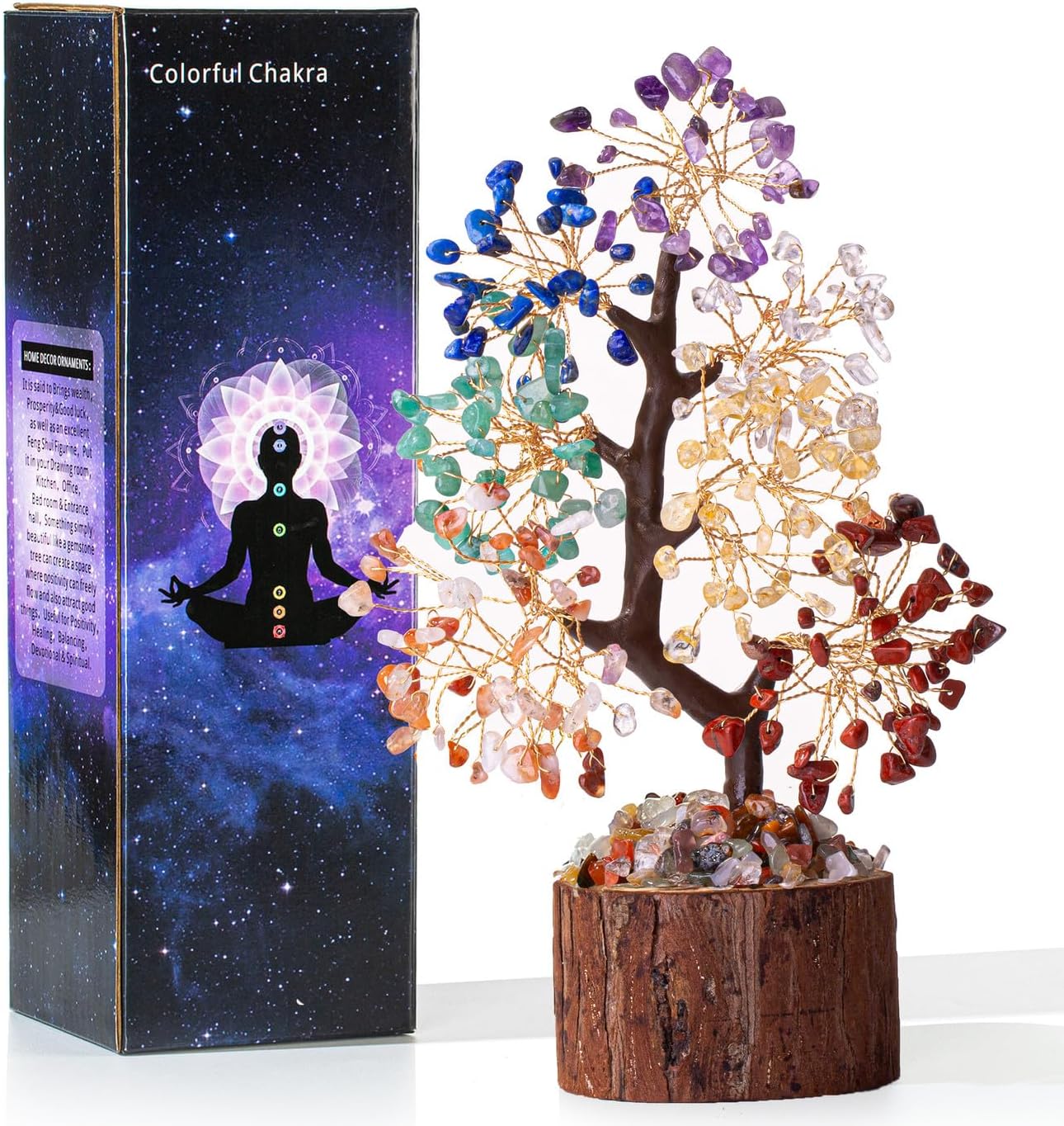 XIANNVXI Chakra Steine Kristallbaum Deko Geschenk Kristalle Deko Geschenk Esoterik Spirituelle Geschenke Dekopflanzen Lebensbaum Schreibtisch Deko Geschenke