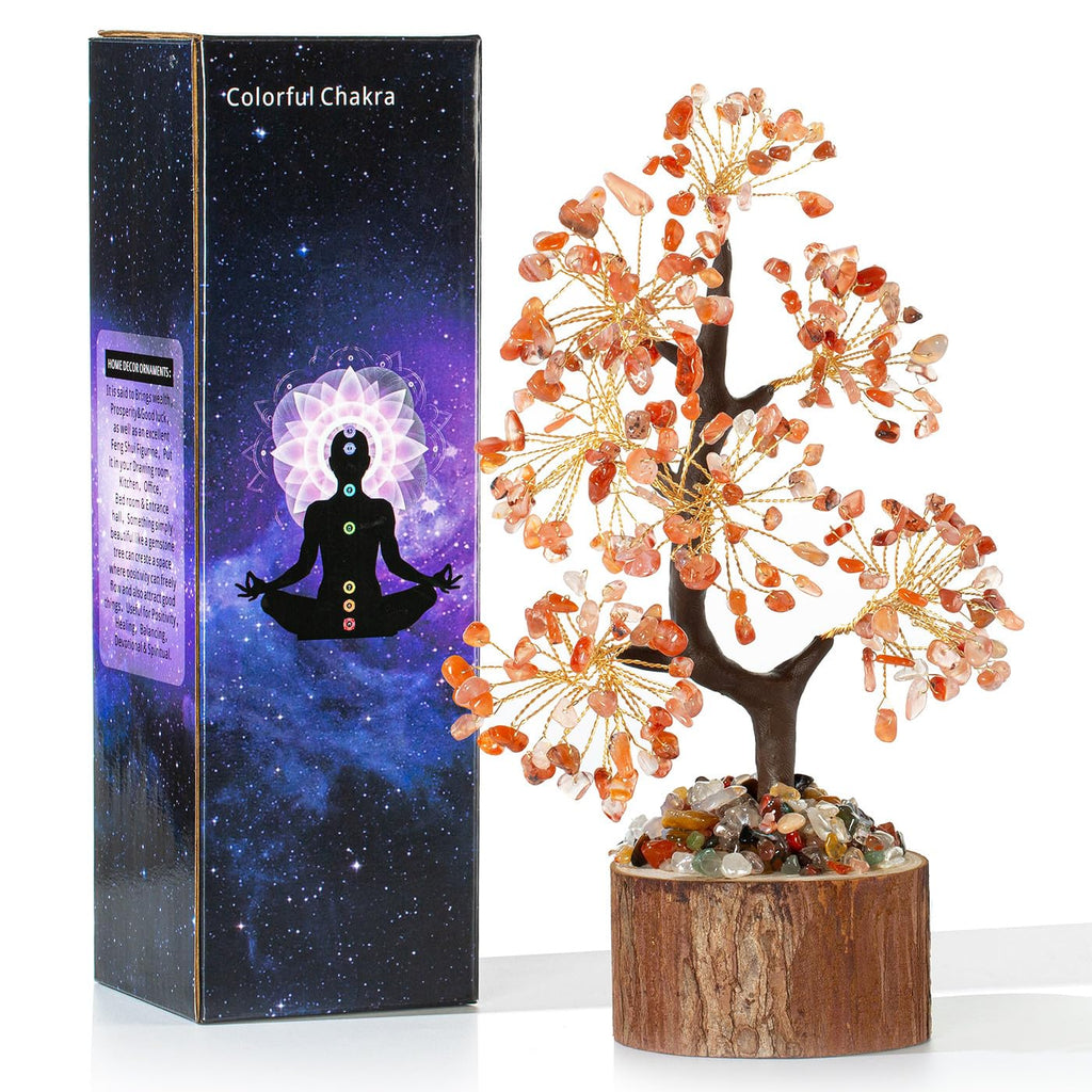 XIANNVXI Chakra Steine Kristallbaum Deko Geschenk Kristalle Deko Geschenk Esoterik Spirituelle Geschenke Dekopflanzen Lebensbaum Schreibtisch Deko Geschenke