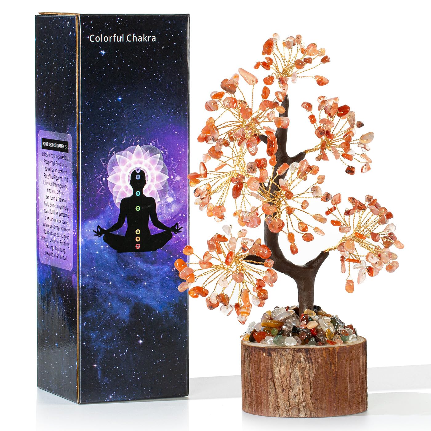 XIANNVXI Chakra Steine Kristallbaum Deko Geschenk Kristalle Deko Geschenk Esoterik Spirituelle Geschenke Dekopflanzen Lebensbaum Schreibtisch Deko Geschenke