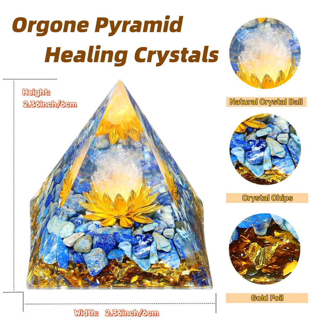 XIANNVXI 2.4" Große Pyramide Tigerauge Obsidian Stein Kristalle Edelsteine Pyramiden Natürliche Witchy Decor Energie Geschenke für Frauen Männer