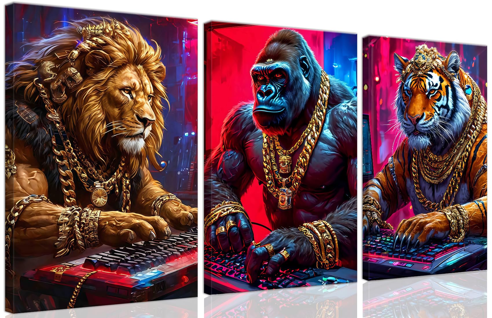 Yoga and Flower themed Meditation Wall Art Set of 3, Spiritual Meditation Women's Match with Flower and Lotus Patterns Canvas Poster Prints Painting,for Yoga Meditation Room,Bedroom,Framed 12X16in