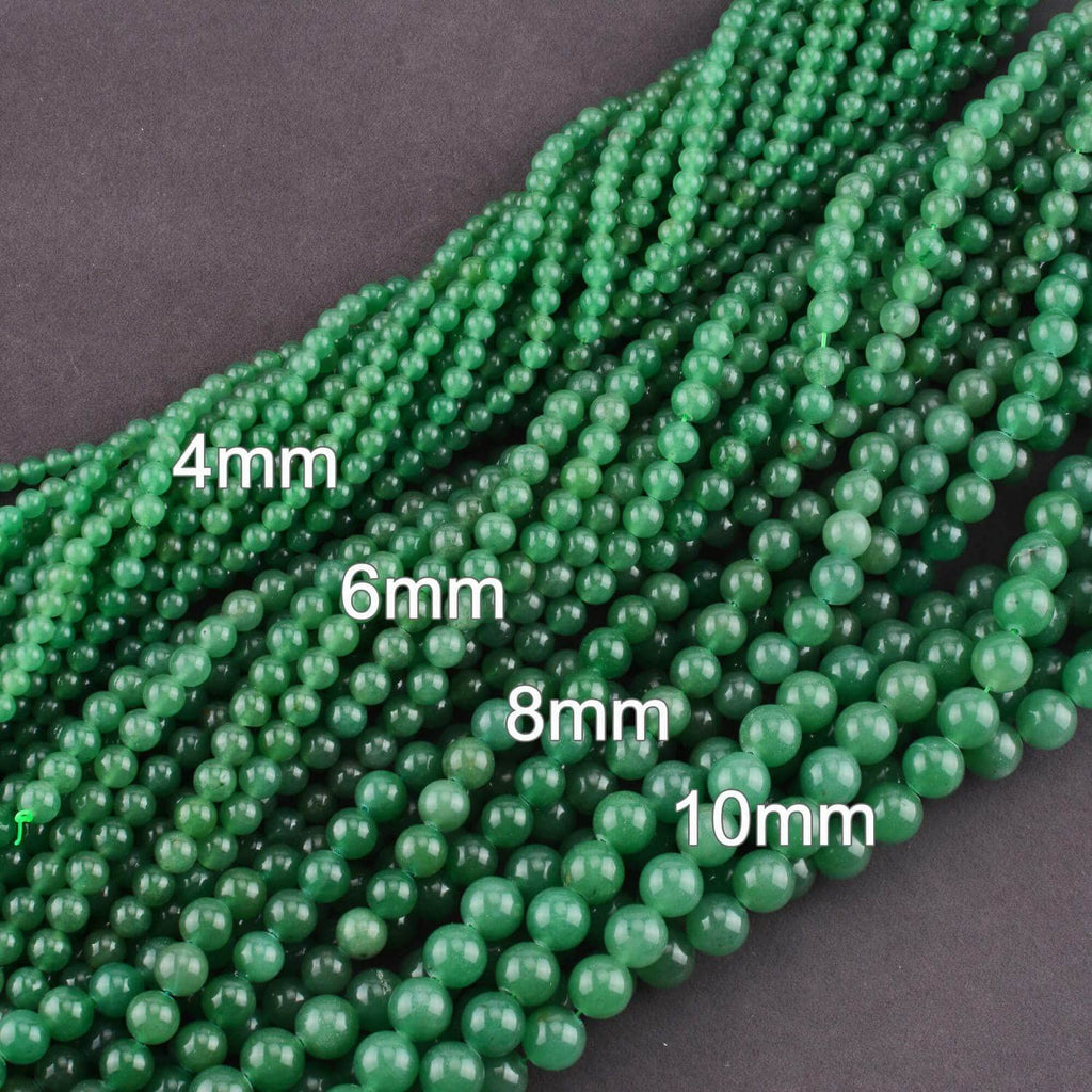 Natural Semi-Precious Stones Beads for Threading 38 cm String Round 4 6 8 10 12 mm