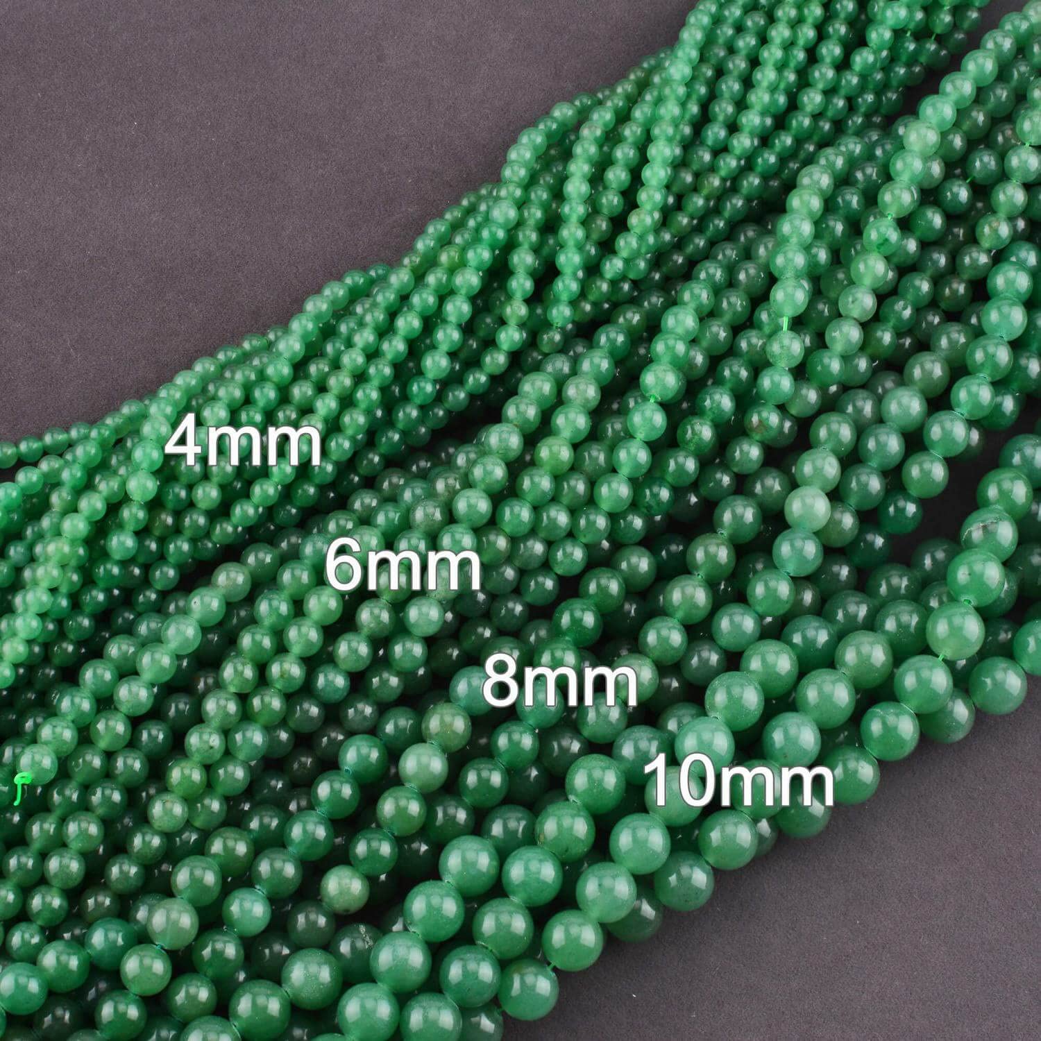 Natural Semi-Precious Stones Beads for Threading 38 cm String Round 4 6 8 10 12 mm