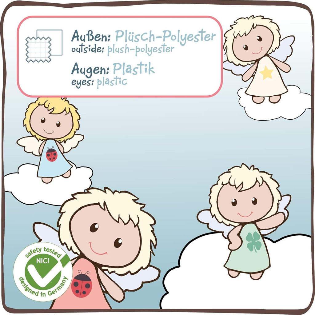 NICI Schlüsselanhänger Schutzengel „Bin immer bei dir“, Glücksbringer Engel I Schutzengel mit Herz I Engel Schlüsselanhänger für Schlüsselband, Schlüsselbund & Schlüsselkette I 34554, 7 cm