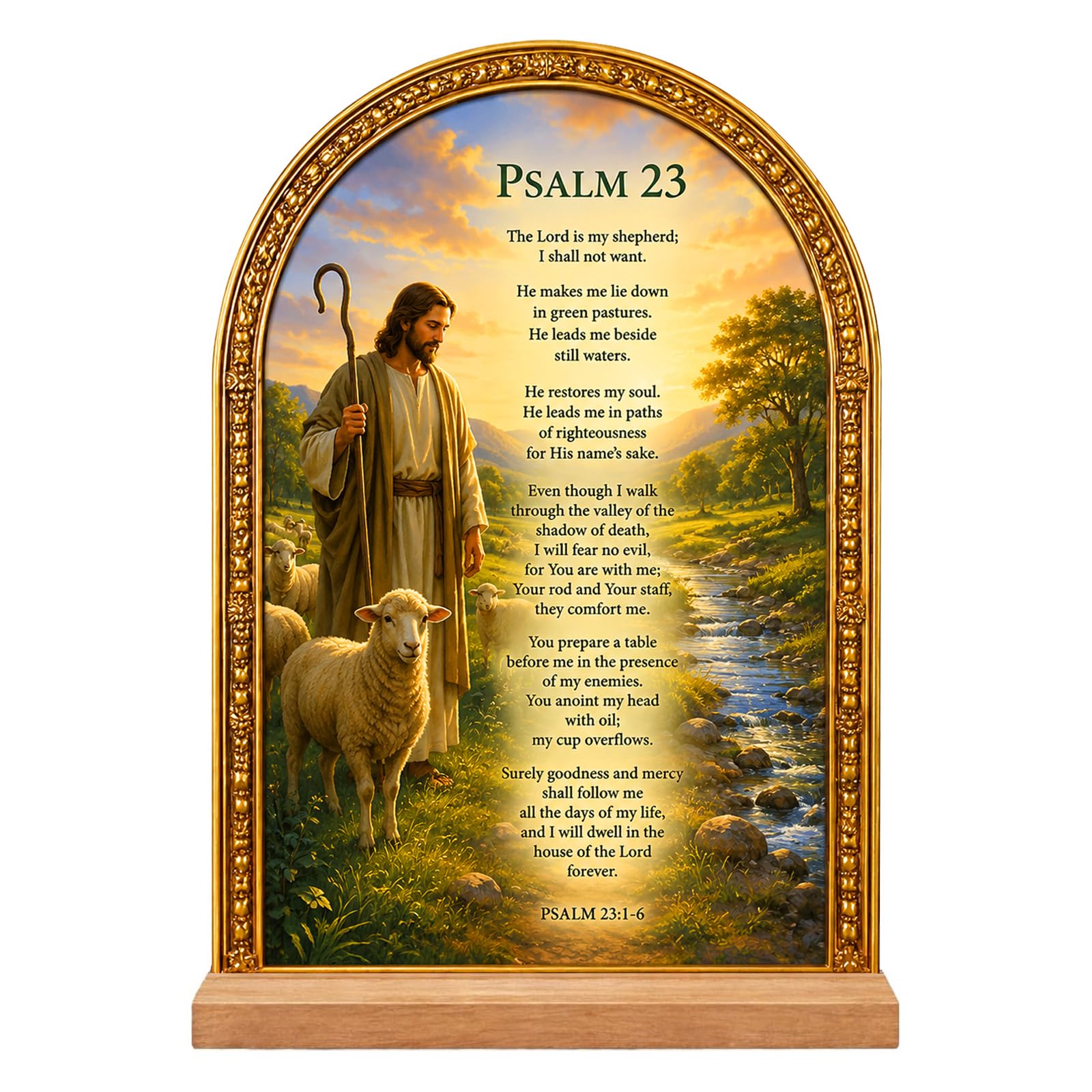 TALPGOD Jesus Stand Catholic Ornament Statue – Sacred Heart of Jesus Statue Acrylic Tabletop Décor for Home Altar & Desk, Christian Gifts for Women & Men