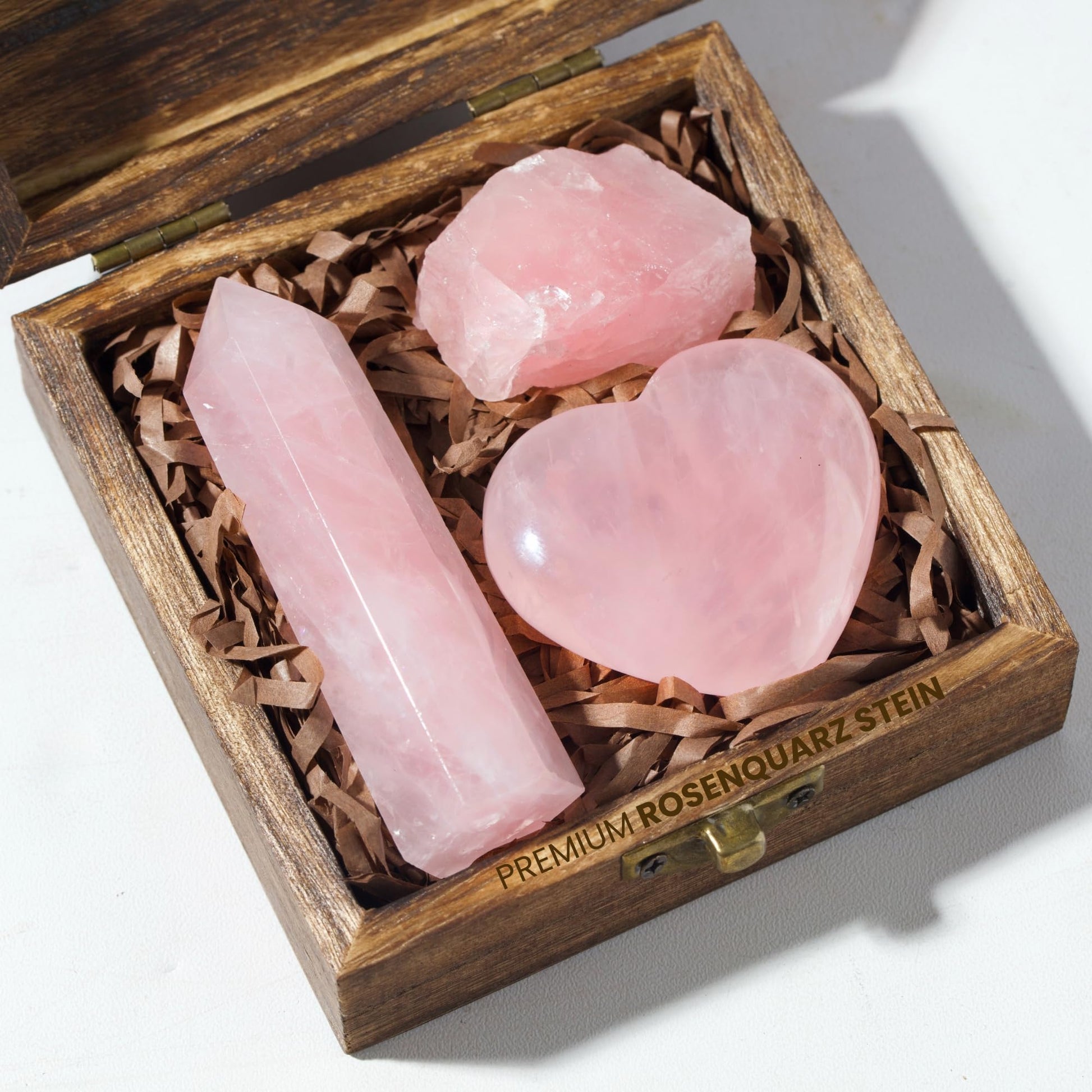 Anima Premium 7 Chakra Kristalle Steine Set – Edelsteine Heilsteine mit Rosenquarz, Amethyst und Lapislazuli in einer Holzbox für Heilung – Spirituelles Geschenk für Frauen mit Anleitungsheft