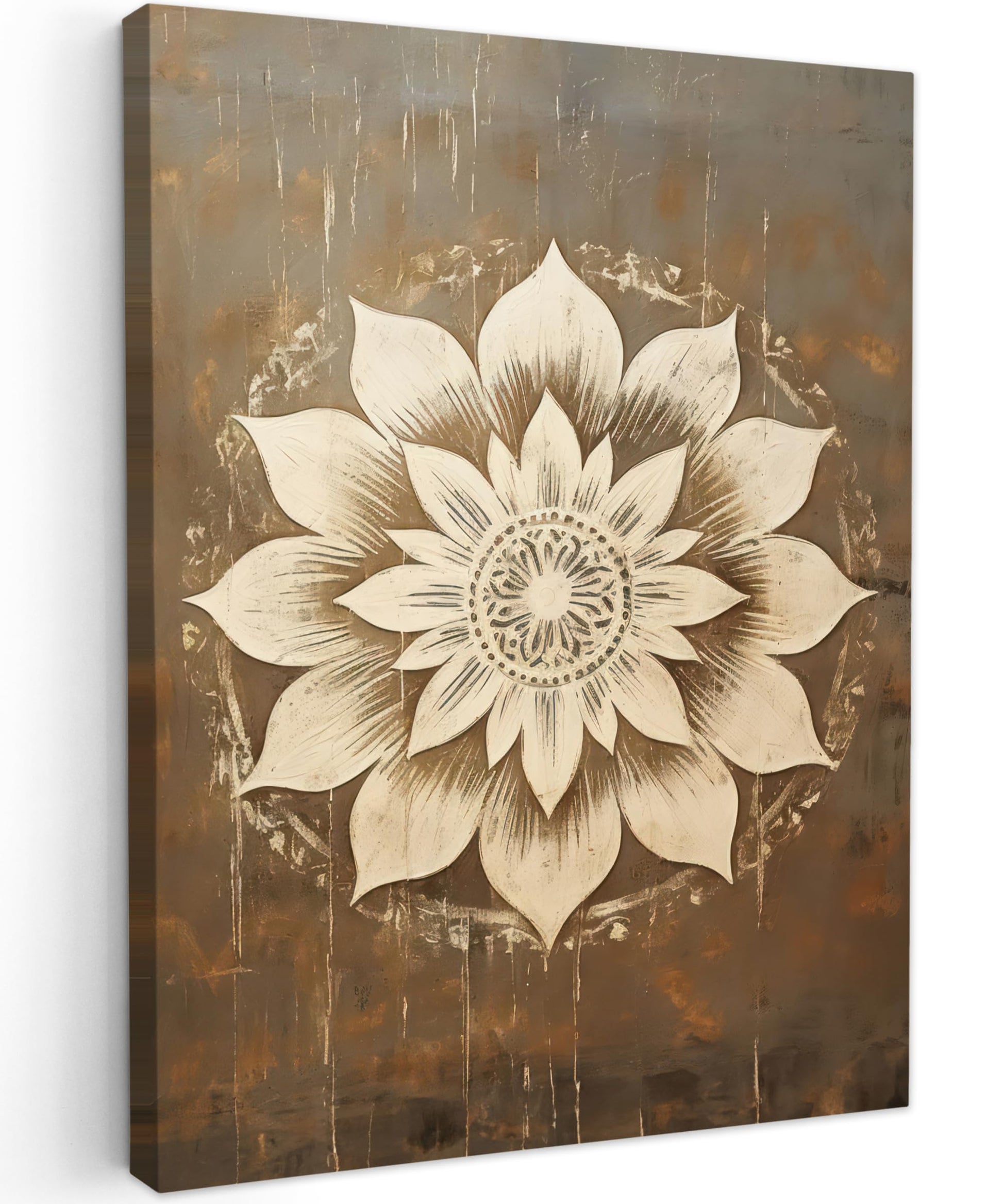 MuchoWow© Wall Pictures Large 120 x 80 cm XXL Bedroom Home Decoration Home Picture Living Room Photo Canvas Wall Pictures Canvas Wall Decor Buddha - Zen - Gold - Luxury - Spiritual