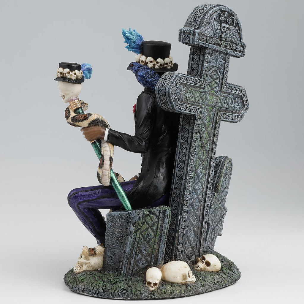 Veronese Design 7 1/2 Inch Baron Samedi The Voodoo Lord of The Dead Polystone Hand Painted Statue Home Decoration Gift