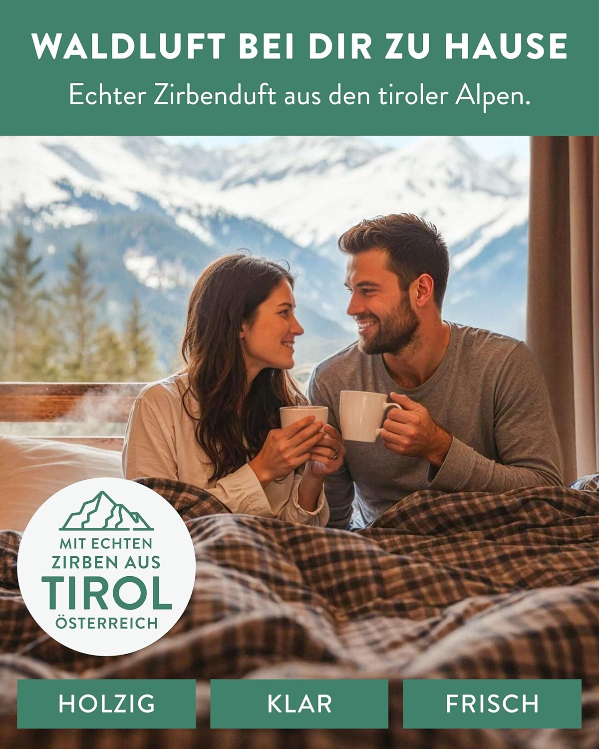 Organic Swiss Pine Oil 10 ml - 100% Natural & Essential - Wild Growth from Austria - Swiss Pine Oil for Diffuser, Oil Burner & Room Fragrance