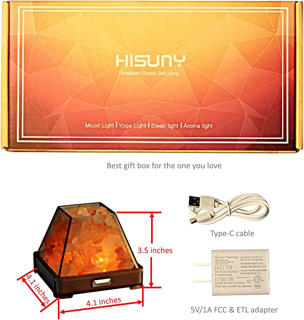 Touch Himalayan Salt Lamp with Smart Heating Essential Oil System, 6-Way Dimmable Mini USB LED Pink Natural Salt Rock Night Lamp for Home Decor Zen Gifts Salt Therapy Yoga Spa Meditation