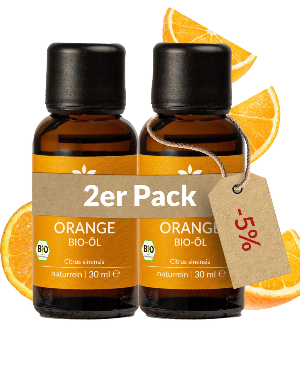 Heldengrün® BIO Orangenöl [100% NATURREIN] Kaltgepresst aus echten Orangen - Orangenöl zum Verzehr - Ätherisches Öl - Duftöl Orange Oil