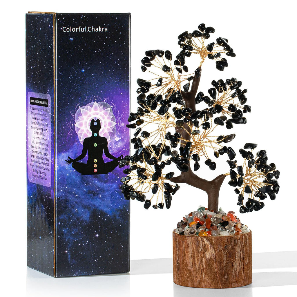 XIANNVXI Chakra Steine Kristallbaum Deko Geschenk Kristalle Deko Geschenk Esoterik Spirituelle Geschenke Dekopflanzen Lebensbaum Schreibtisch Deko Geschenke