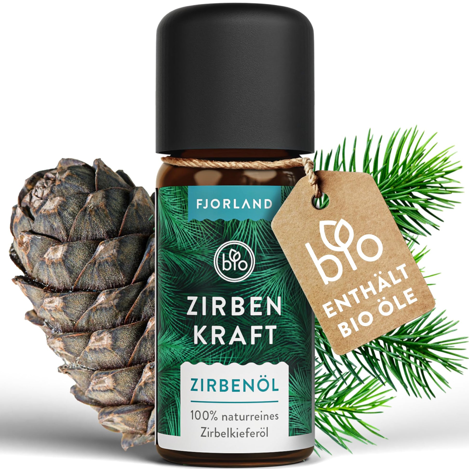 Organic Swiss Pine Oil 10 ml - 100% Natural & Essential - Wild Growth from Austria - Swiss Pine Oil for Diffuser, Oil Burner & Room Fragrance