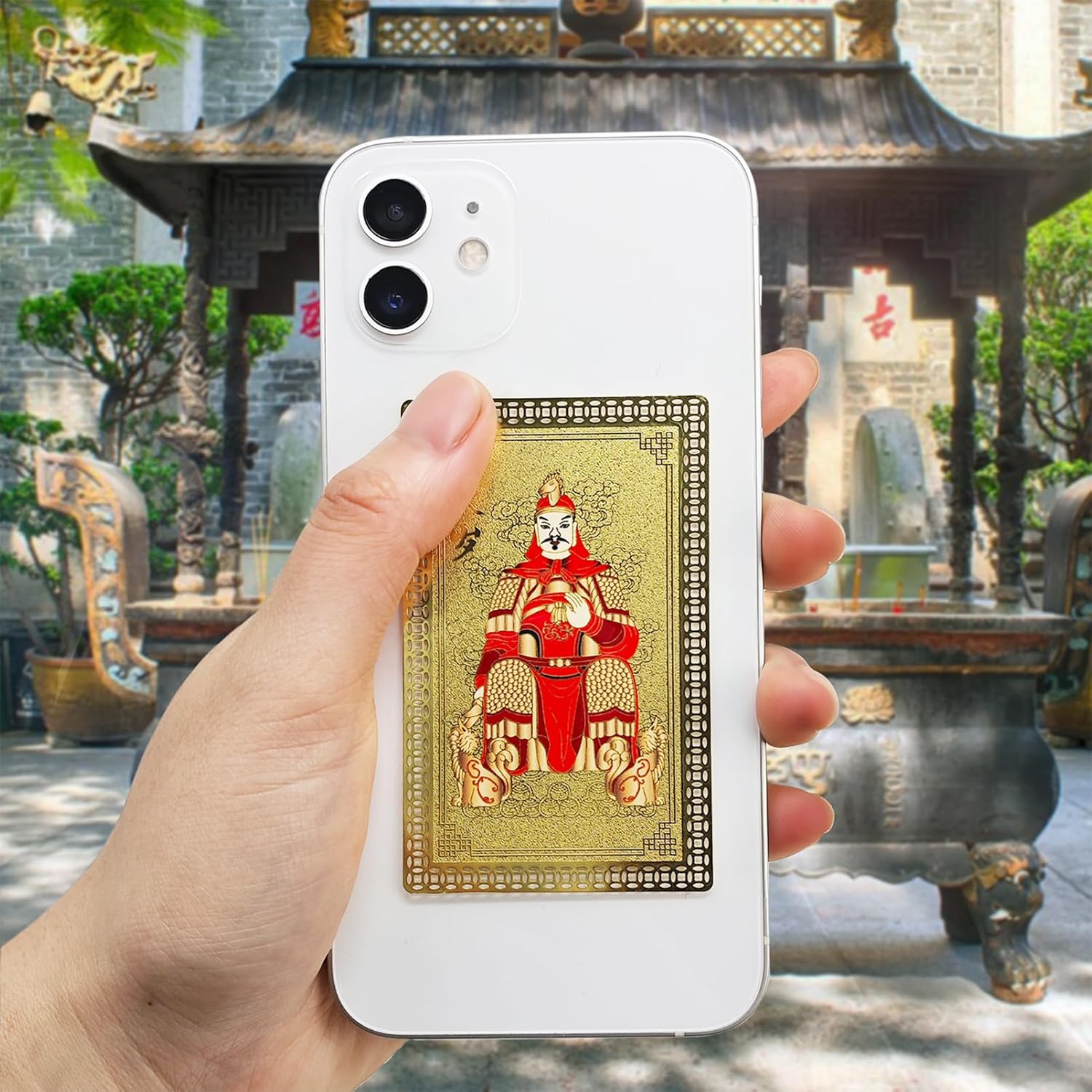 2026 Tai Sui Amulet Gold Card for Protection, General Wen Zhe Blessing, Annual Feng Shui Talisman for Rat, Horse, Rabbit, Rooster, Wallet Size, Lucky Charm