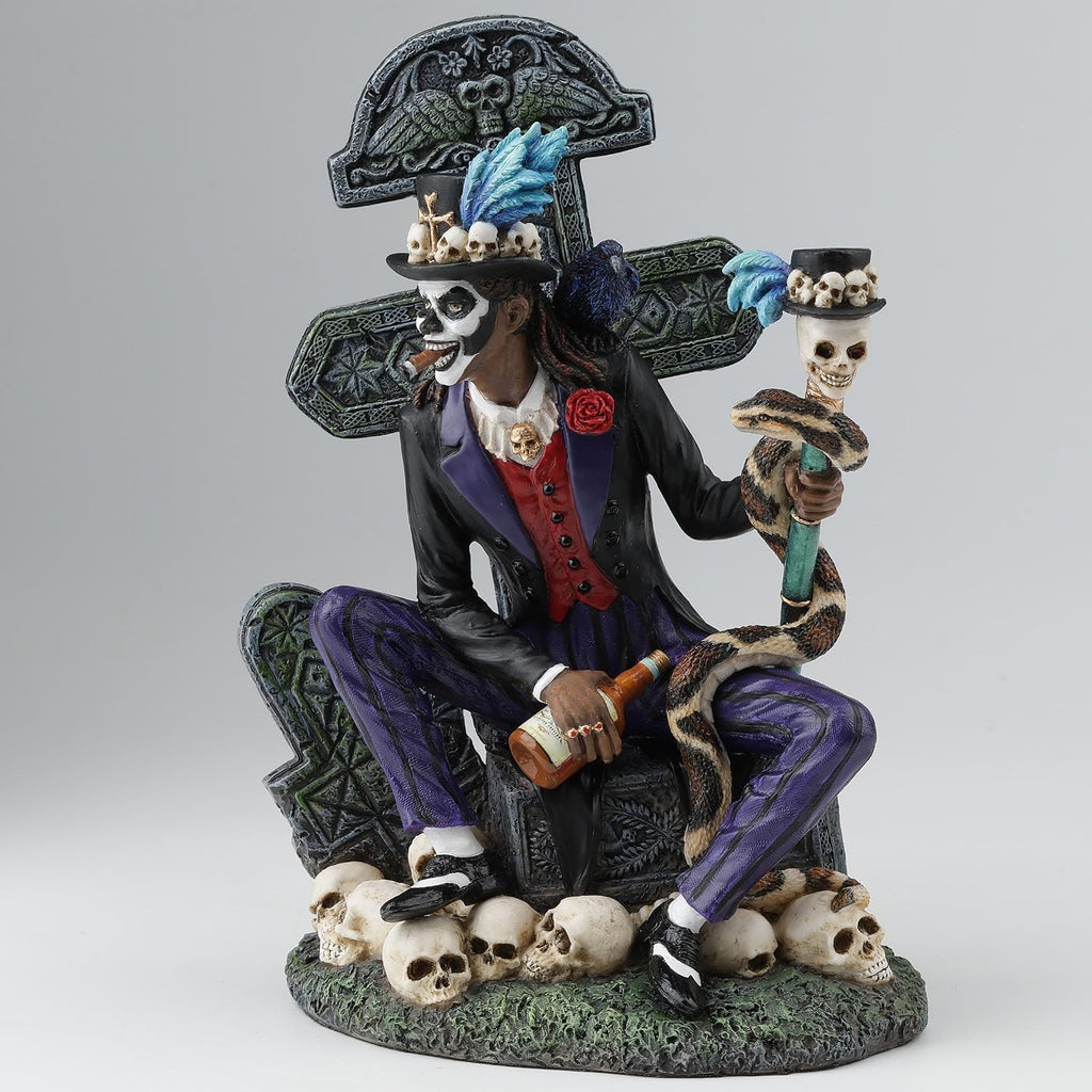 Veronese Design 7 1/2 Inch Baron Samedi The Voodoo Lord of The Dead Polystone Hand Painted Statue Home Decoration Gift