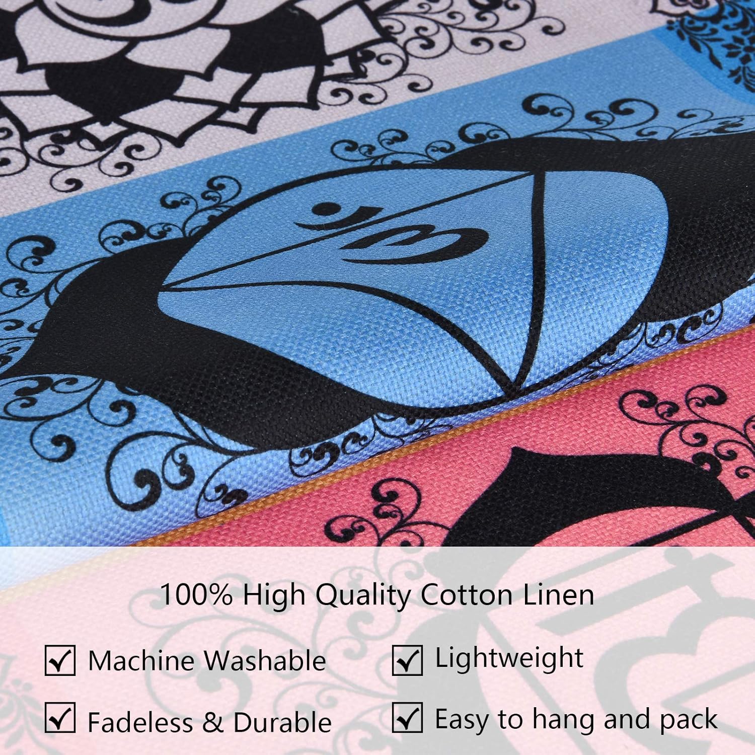 Yugarlibi Chakra Wandbehang, Meditation Yoga Wandteppich Bunt, Psychedelic Trippy Wandteppich mit Quaste, Mandala Tapisserie Wall Hangings für Schlafzimmer Wohnzimmer, Schwarz Chakra 130x32.5cm