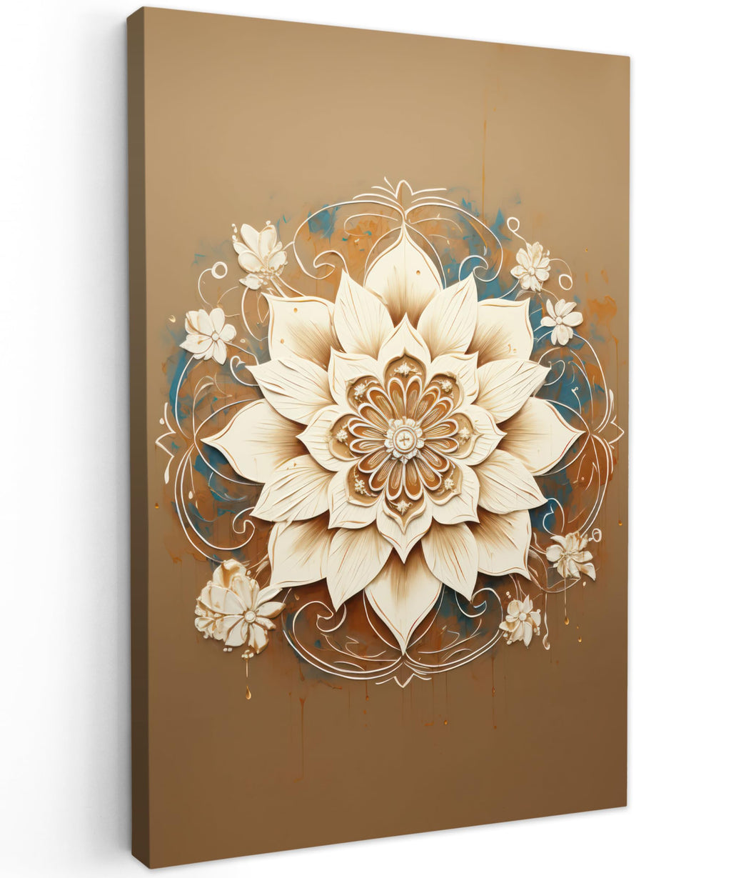 MuchoWow© Wall Pictures Large 120 x 80 cm XXL Bedroom Home Decoration Home Picture Living Room Photo Canvas Wall Pictures Canvas Wall Decor Buddha - Zen - Gold - Luxury - Spiritual