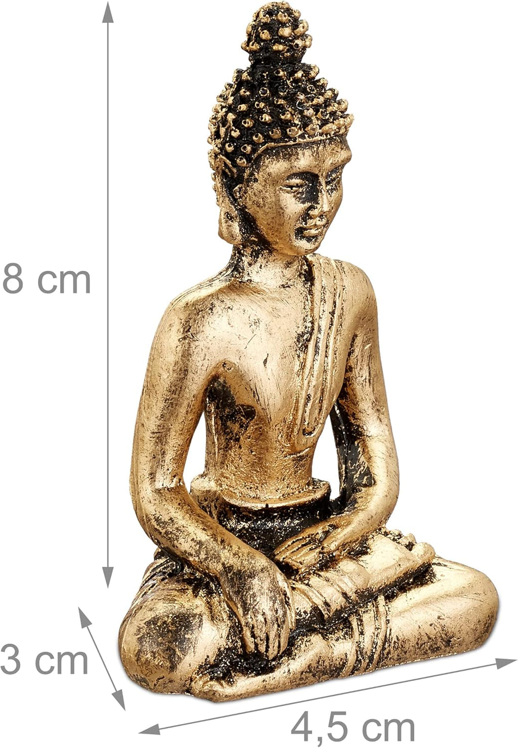 Relaxdays Zen Garten, mit Buddha, Steinen, Sand, Räucherstäbchen & Teelichthalter, Entspannung, Feng Shui Deko, schwarz