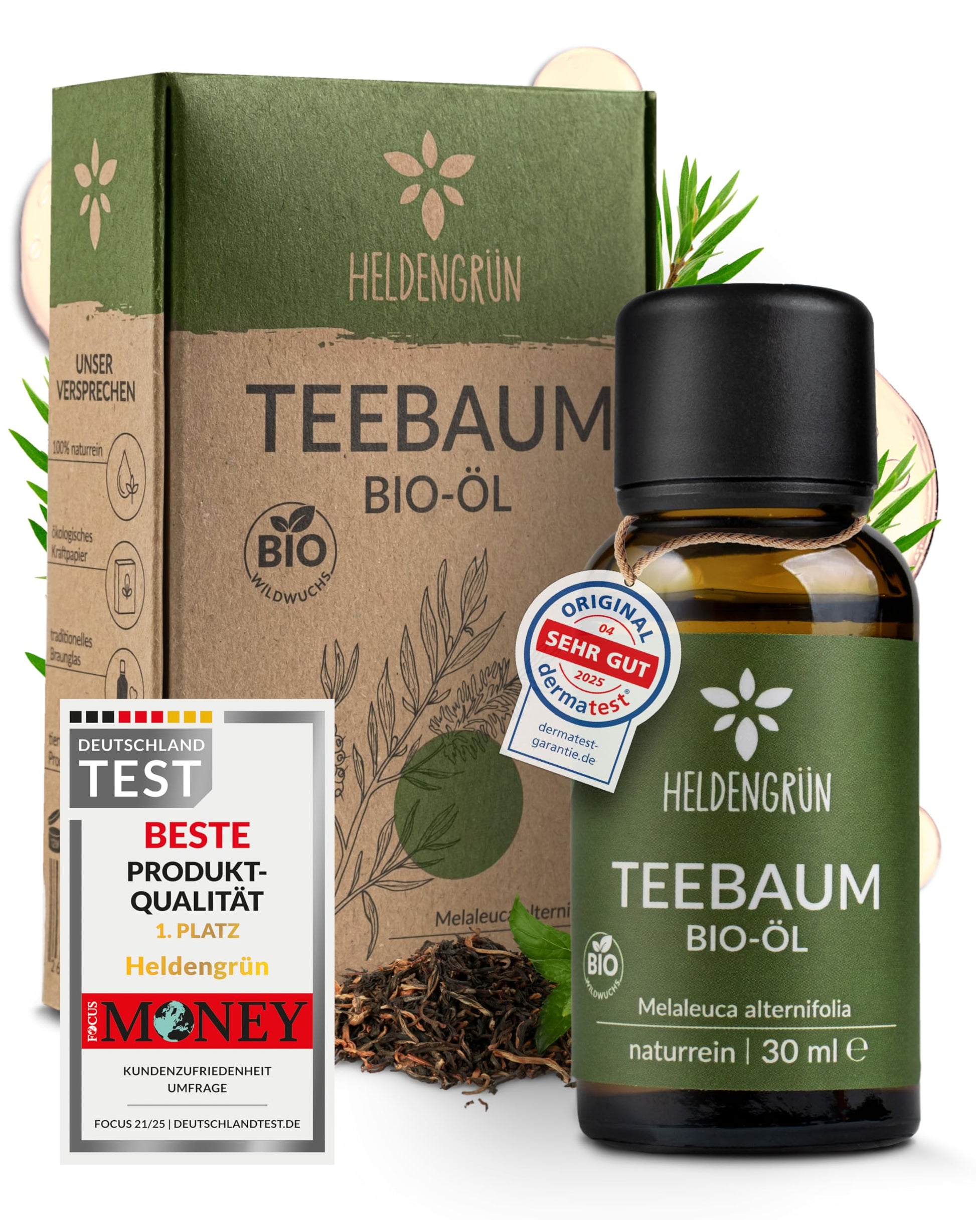 Heldengrün® BIO Orangenöl [100% NATURREIN] Kaltgepresst aus echten Orangen - Orangenöl zum Verzehr - Ätherisches Öl - Duftöl Orange Oil