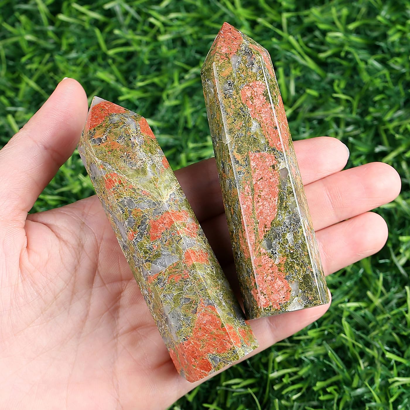 XIANNVXI 2" Amethyst Kristalle Heilung Kristall Wand Edelsteine Steine Turm Natürliche Hexagonal Punkt Stäbe Meditation Energie Therapie Steine