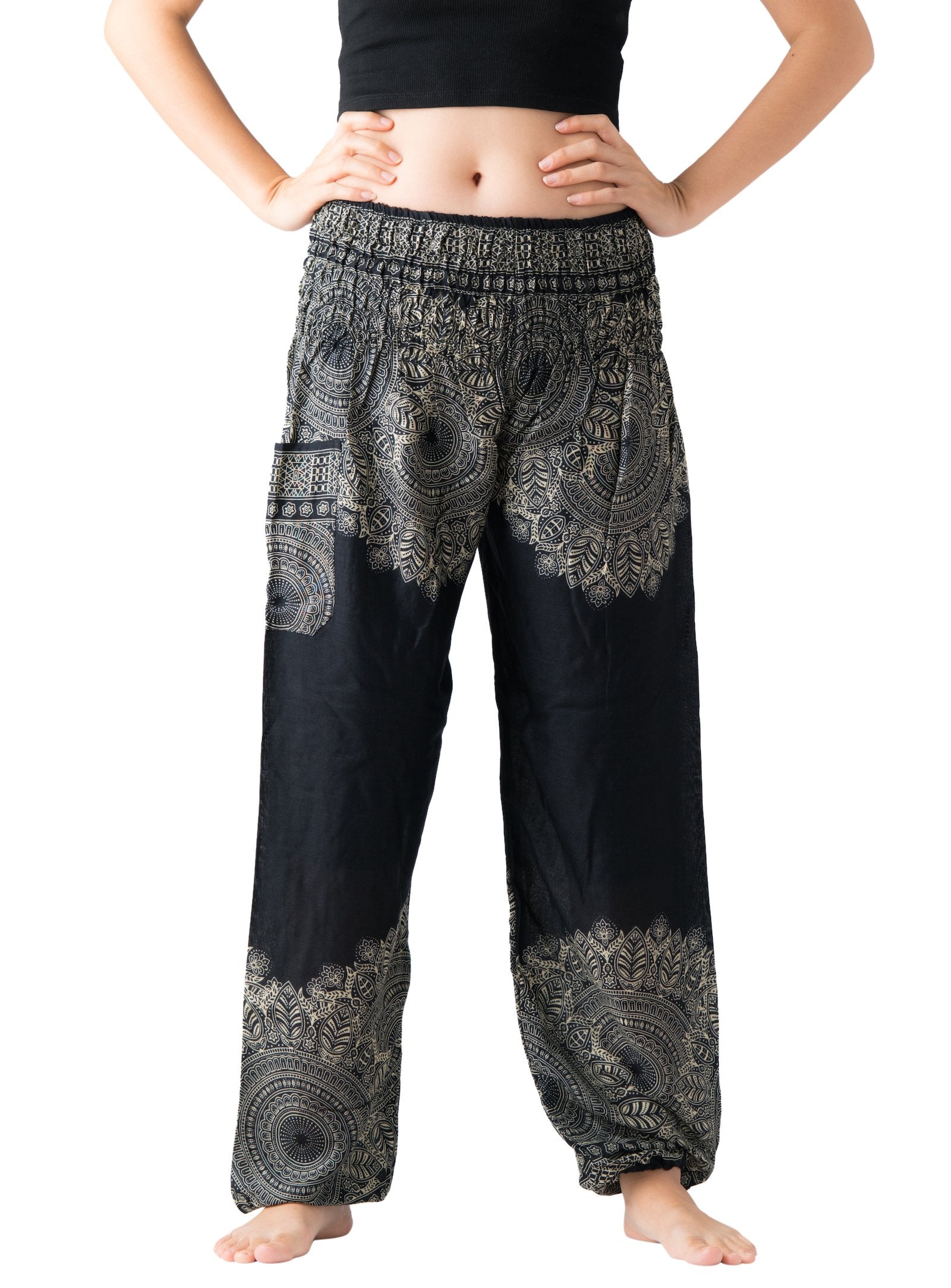 B BANGKOK PANTS Harem Pants Women Yoga Boho Clothes with Pockets