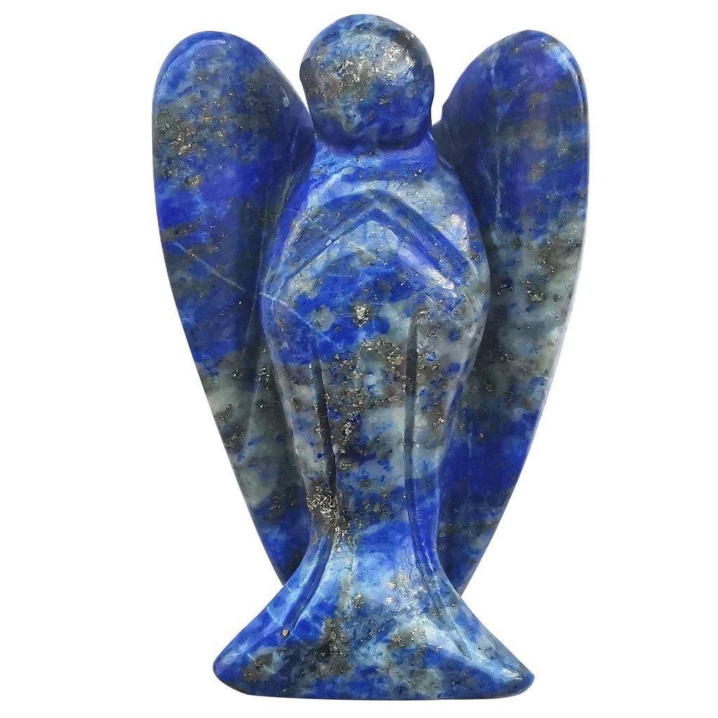 Natural Kambaba Jasper Guardian Angel Statue, Hand Carved Stone Healing Crystal Bag Figures Decoration, 5 cm