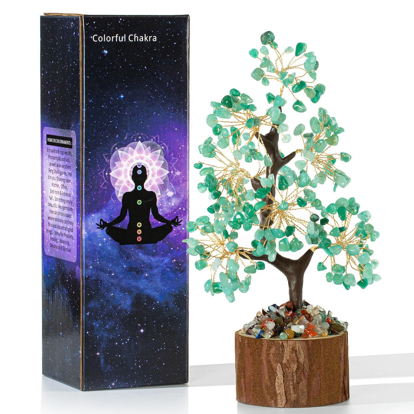 XIANNVXI Chakra Steine Kristallbaum Deko Geschenk Kristalle Deko Geschenk Esoterik Spirituelle Geschenke Dekopflanzen Lebensbaum Schreibtisch Deko Geschenke