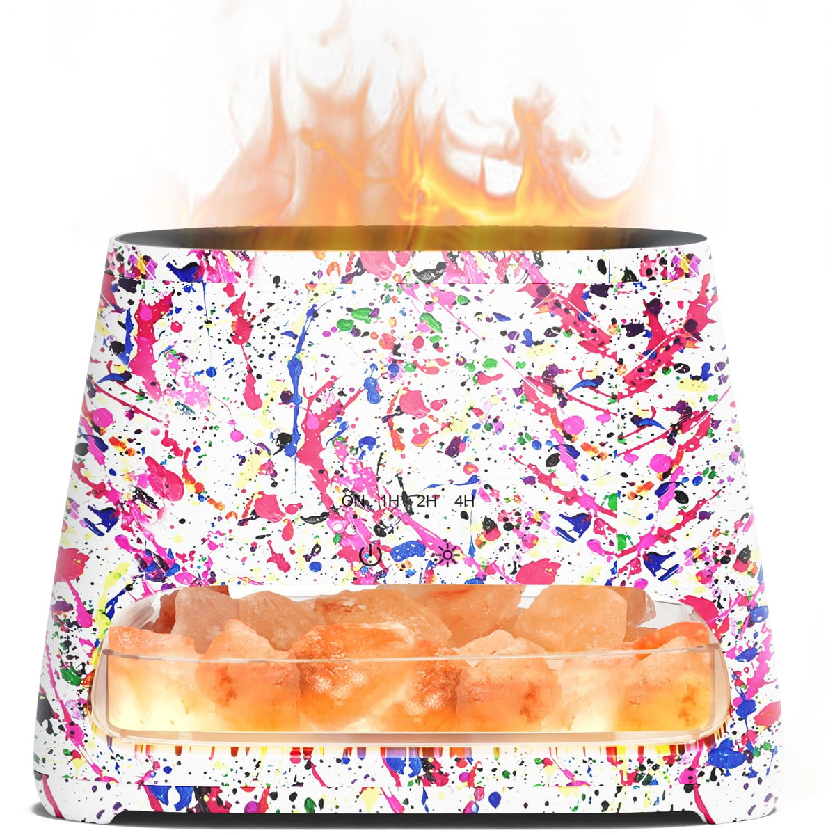 SALKING 2-in-1 Himalayan Salt Lamp Diffuser, Cool Mist Humidifier, Aromatherapy & Himalayan Salt Therapy, 100% Pure Himalayan Salt, Ultrasonic Essential Oil Diffuser with Ambient Glow, 150ml (Dark)