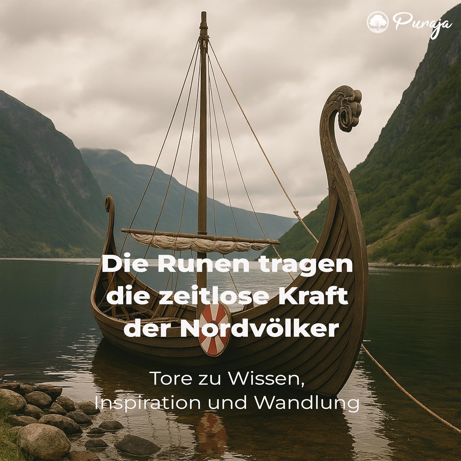 PURAJA Runensteine Set: Holz | Mit Elder Futhark Alphabet | 25 Holz Runensteine im Baumwollsäckchen | Magisches Runen Set