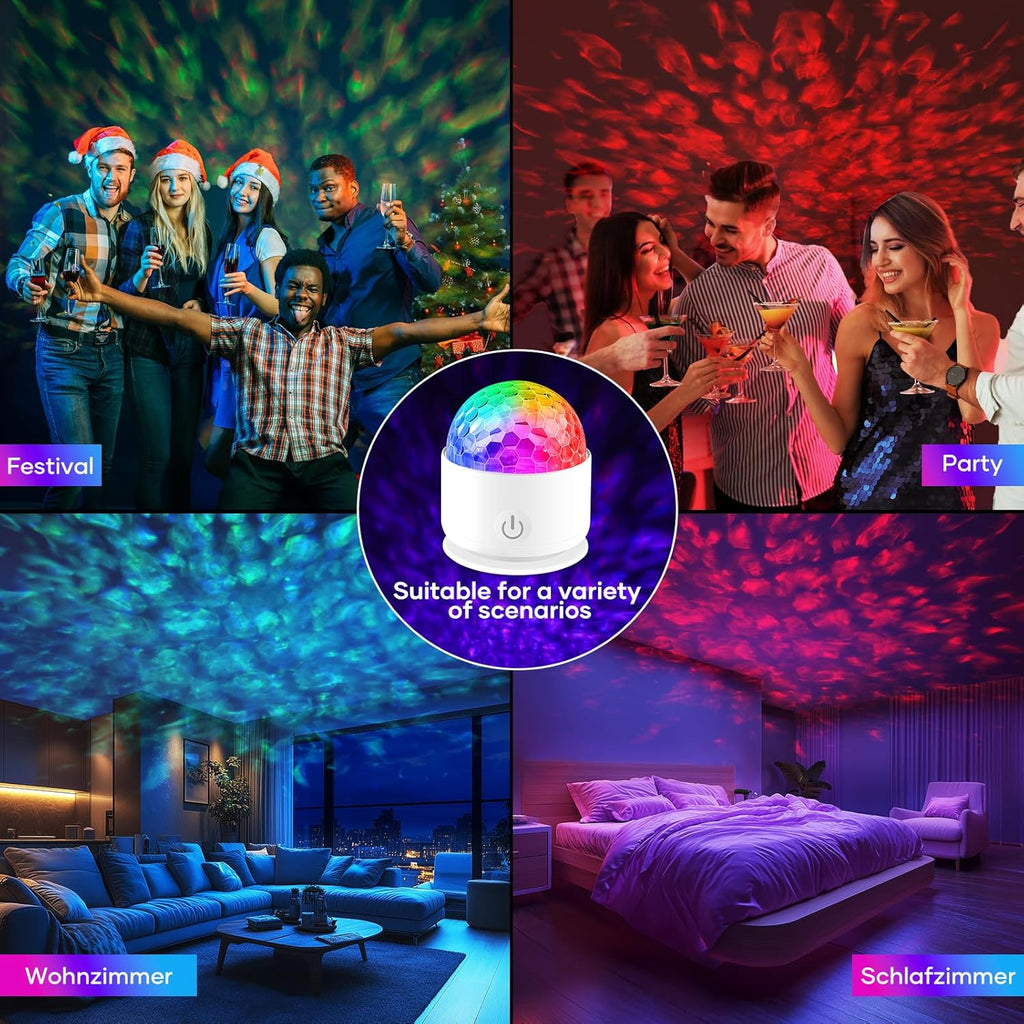 Fokky Sternenhimmel Projektor, LED Sternenhimmel Projektor Kinder, Galaxy Projector für Geschenk Party, Star Projektor Kinder mit 16 Beleuchtung-Effekten, LED Projektor Nachtlicht Kinder Zimmer Deko