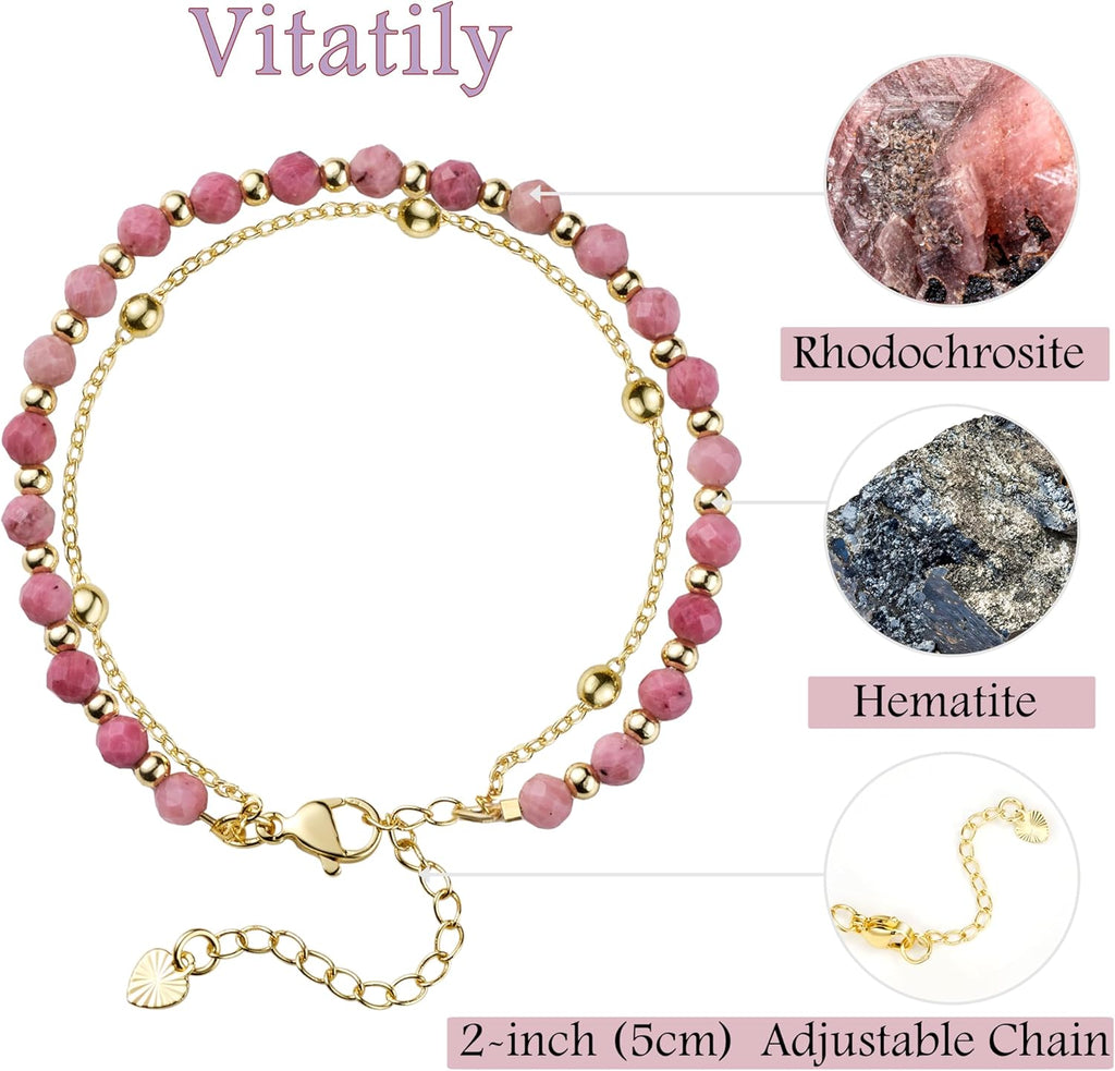 Farfume Edelstein Perlen Armband für Frauen, 4mm Kristall Silber 925 Naturstein Schmuck Elastisch Armbänder Damen, Chakra Spirituelle Charms Armbänder Valentinstag Geschenke