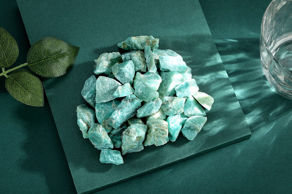 QINJIEJIE Grün Aventurin Rohsteine Premium Kristalle Edelsteine Grün Aventurin Stein Heilsteine Natursteine 100% Raw Kristall Steine (200g)