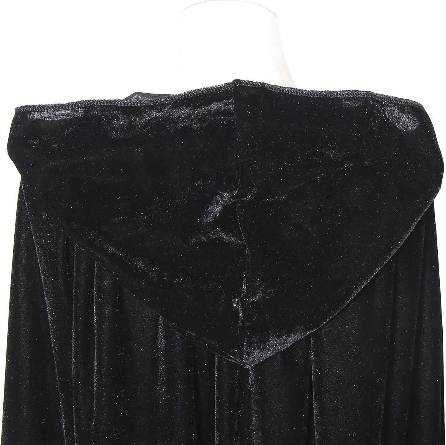 BIGXIAN Long Hooded Cloak Velvet Cape Witch Costume Halloween Costumes for Women Men