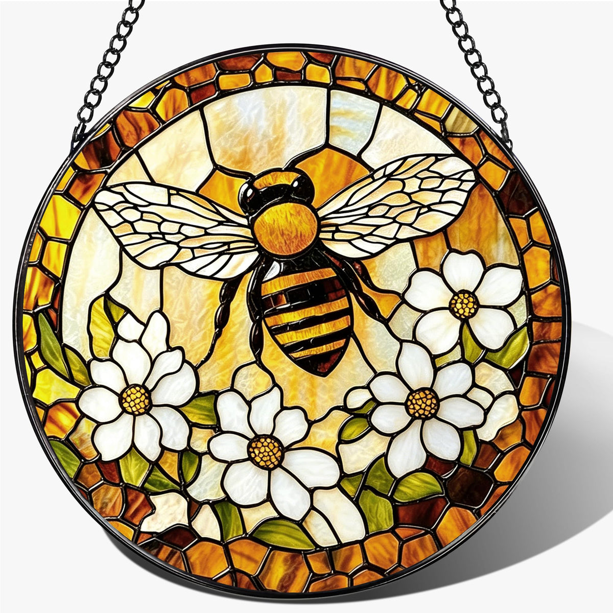 Stained Glass Window Hanging, 7.8 Inch Yoga Stained Glass Suncatcher, Boho Window Hanging Decor, Yoga Decor, Spiritual Healing Gift, Great Gift Ideas, Gifts for Women, Gifts for Christmas & Holiday