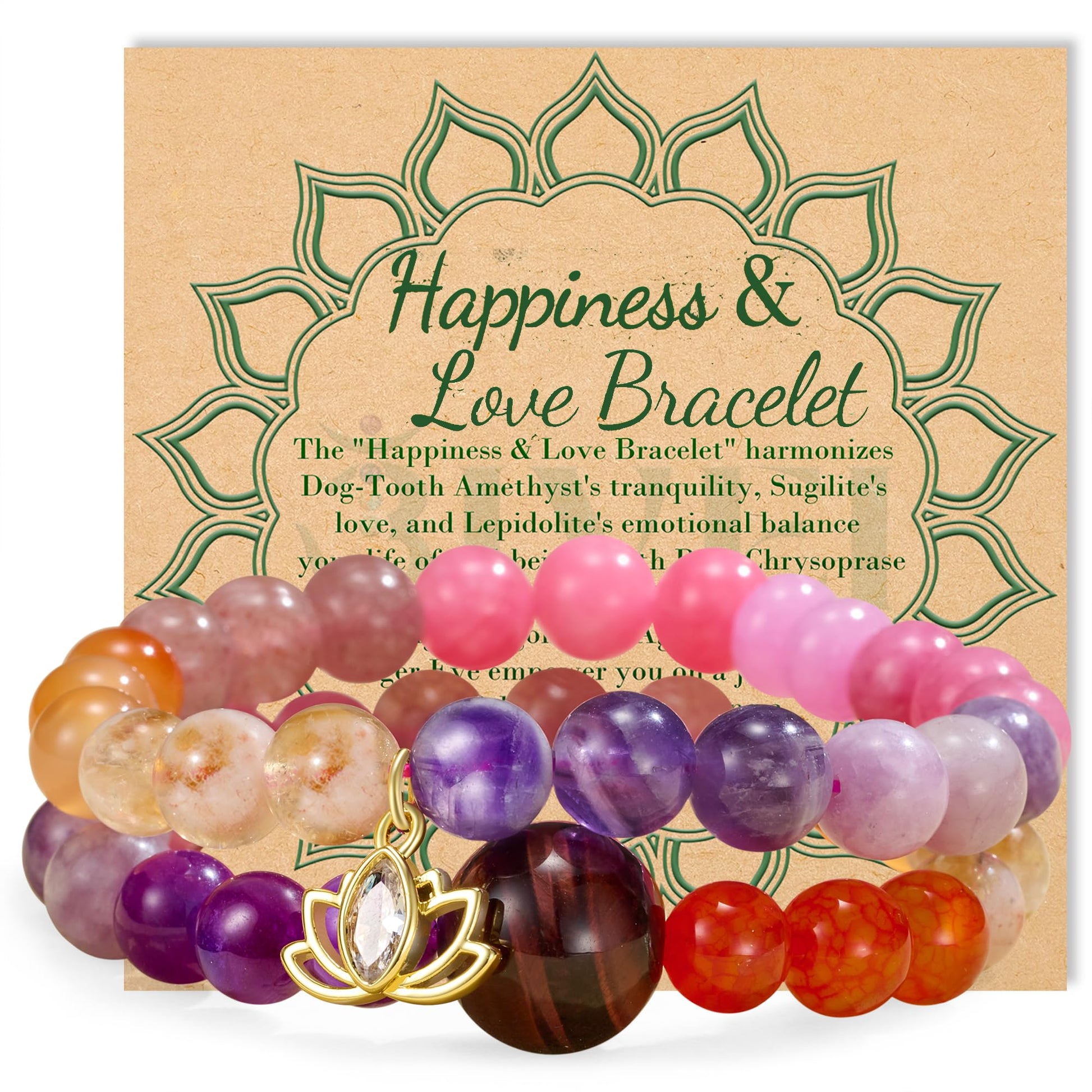 Bivei Naturstein Chakra Armband - Echte Edelsteine, Damen Kristall Armband mit Lebensbaum-Anhänger, Yoga Energie Armband für Damen, 7 Chakren Heilstein-Armband, Valentinstagsgeschenk für sie/ihn