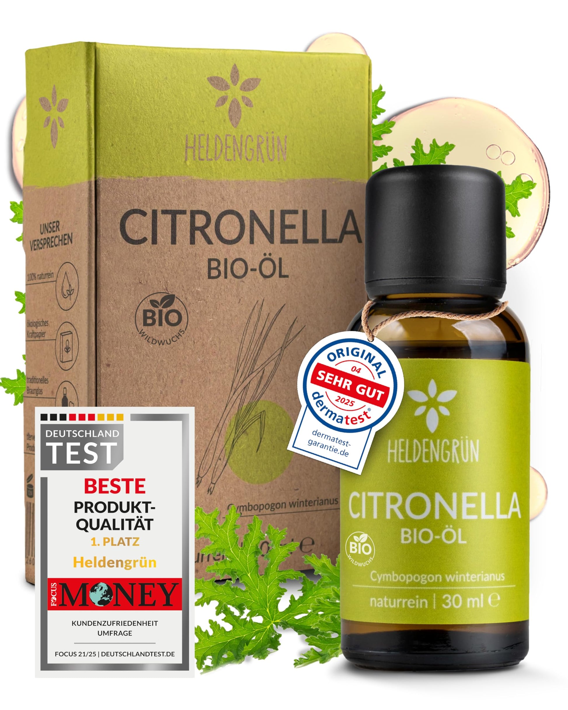 Heldengrün® BIO Orangenöl [100% NATURREIN] Kaltgepresst aus echten Orangen - Orangenöl zum Verzehr - Ätherisches Öl - Duftöl Orange Oil
