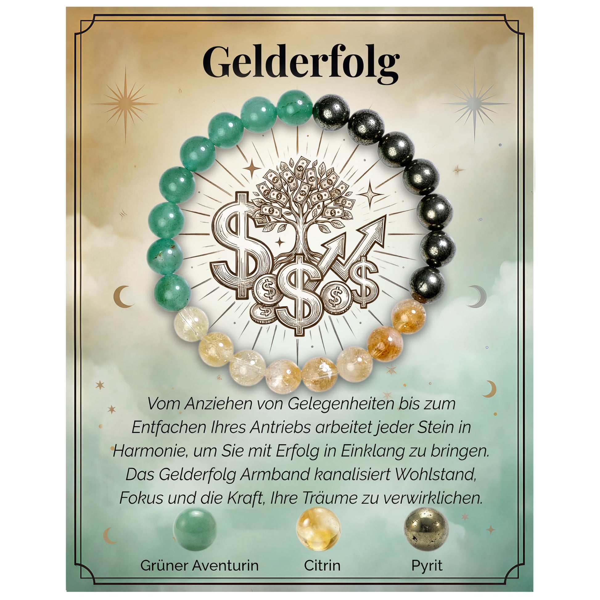 Bivei Armband Stärkendes Kristall Heilungsarmband 8MM - Dehnbares Elastischer Perlenarmband für Damen & Herren als Geschen