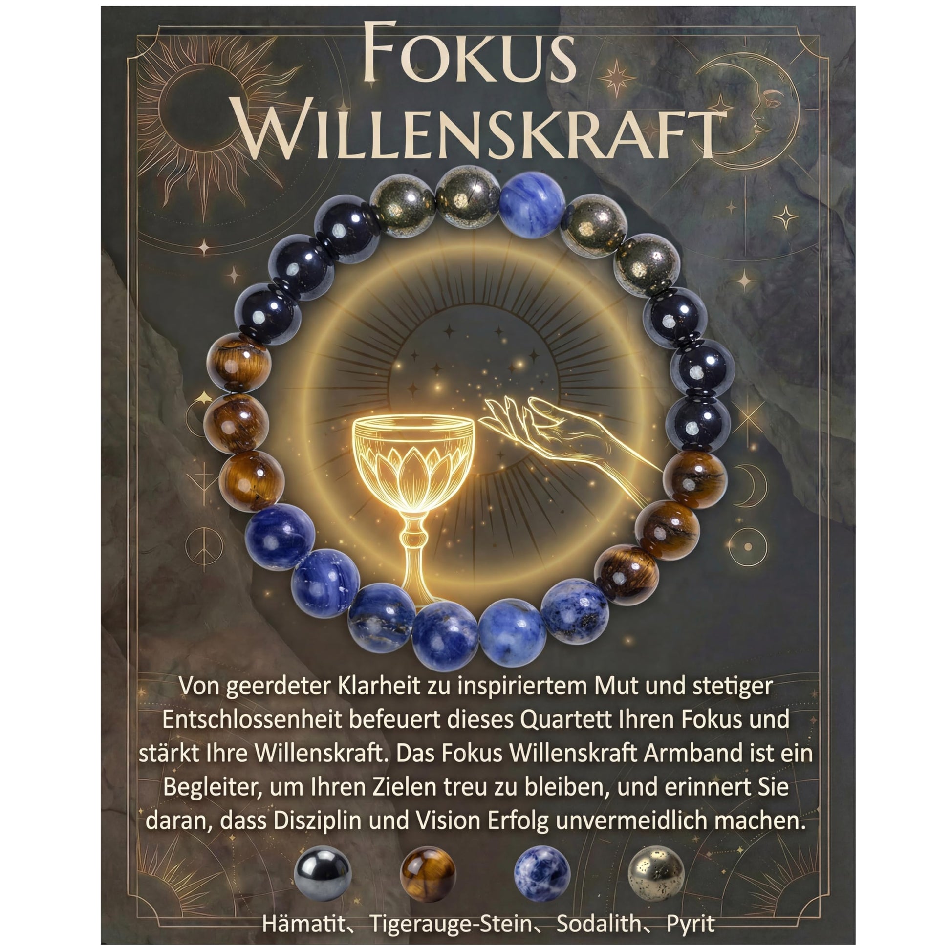 Bivei Armband Stärkendes Kristall Heilungsarmband 8MM - Dehnbares Elastischer Perlenarmband für Damen & Herren als Geschen