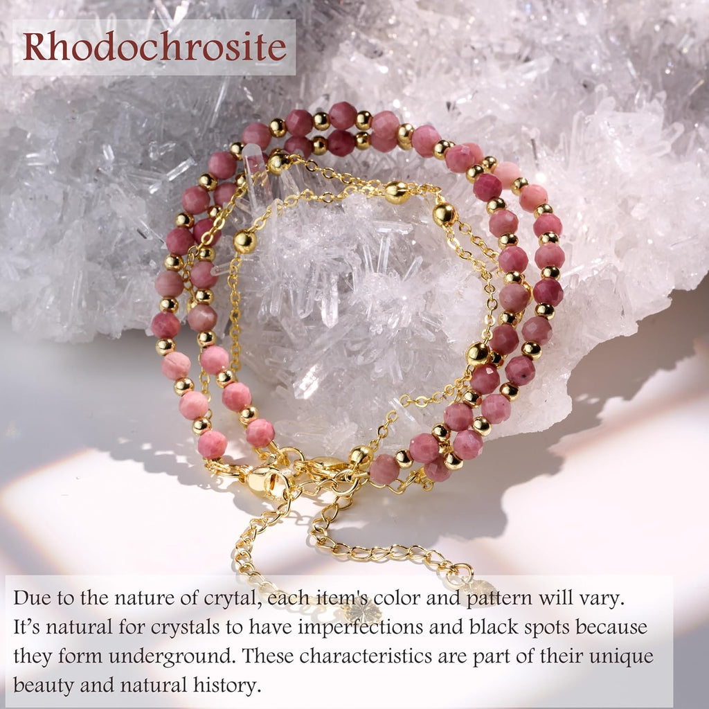 Farfume Edelstein Perlen Armband für Frauen, 4mm Kristall Silber 925 Naturstein Schmuck Elastisch Armbänder Damen, Chakra Spirituelle Charms Armbänder Valentinstag Geschenke