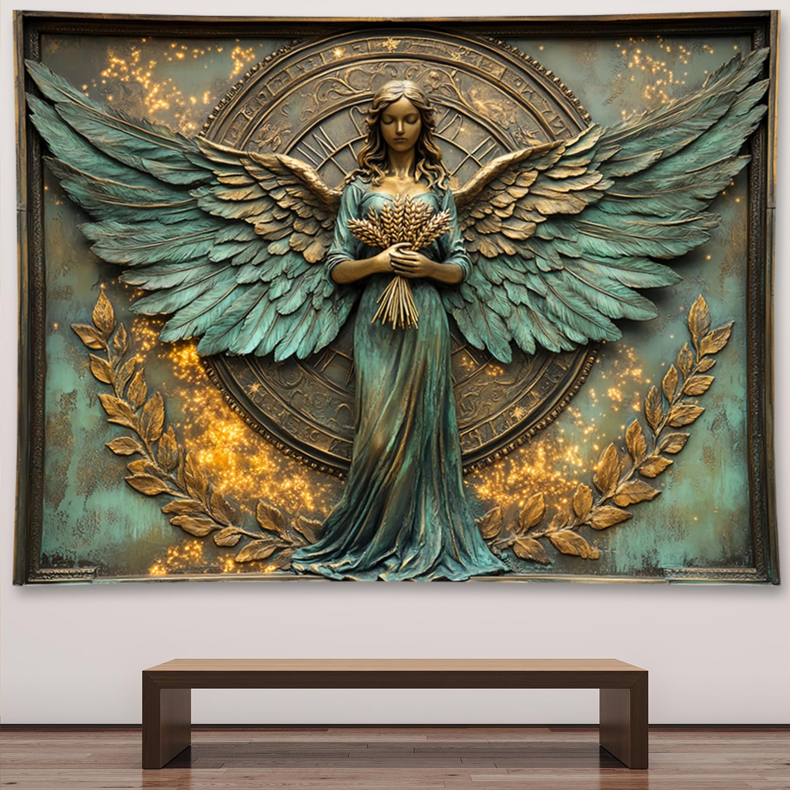 Liuzhouzai Vintage Zodiac Gemini Tapestry Wall Hanging Astrology Home Decoration Aesthetics Suitable for Bedroom Living Room Dormitory Office Wall Decor 80x60 Inches