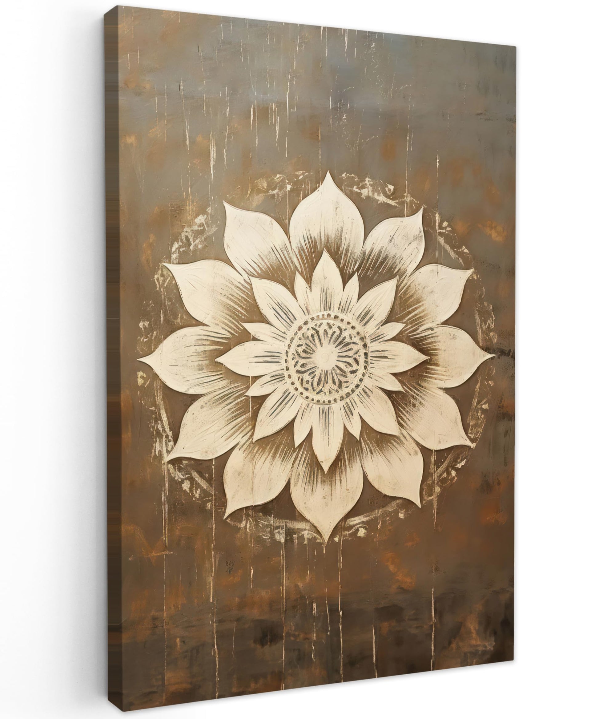 MuchoWow© Wall Pictures Large 120 x 80 cm XXL Bedroom Home Decoration Home Picture Living Room Photo Canvas Wall Pictures Canvas Wall Decor Buddha - Zen - Gold - Luxury - Spiritual