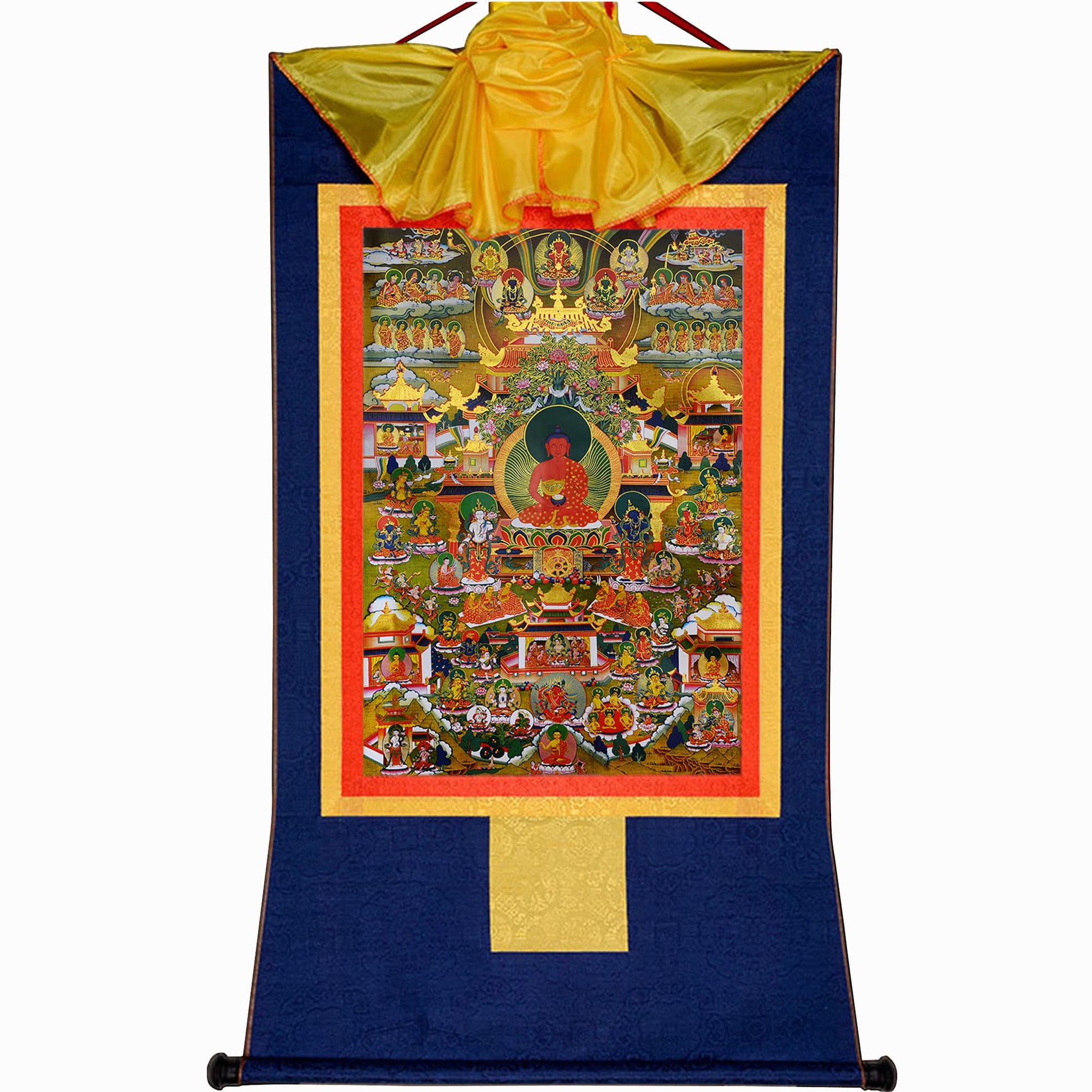 Gandhanra Green Tara Thangka Tibetan Thangka Art - Hot Stamped Buddha Tapestry for Zen Home Decor, Meditation, Spiritual Relaxation, and Peace
