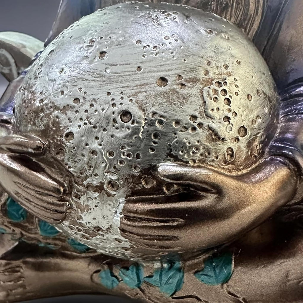 Gaia-Skulptur für Altar, Mondgöttin aus Kunstharz, umweltfreundliche Dekoration für Zuhause und Büro, Meditationsgeschenke für Erdliebhaber (lila)