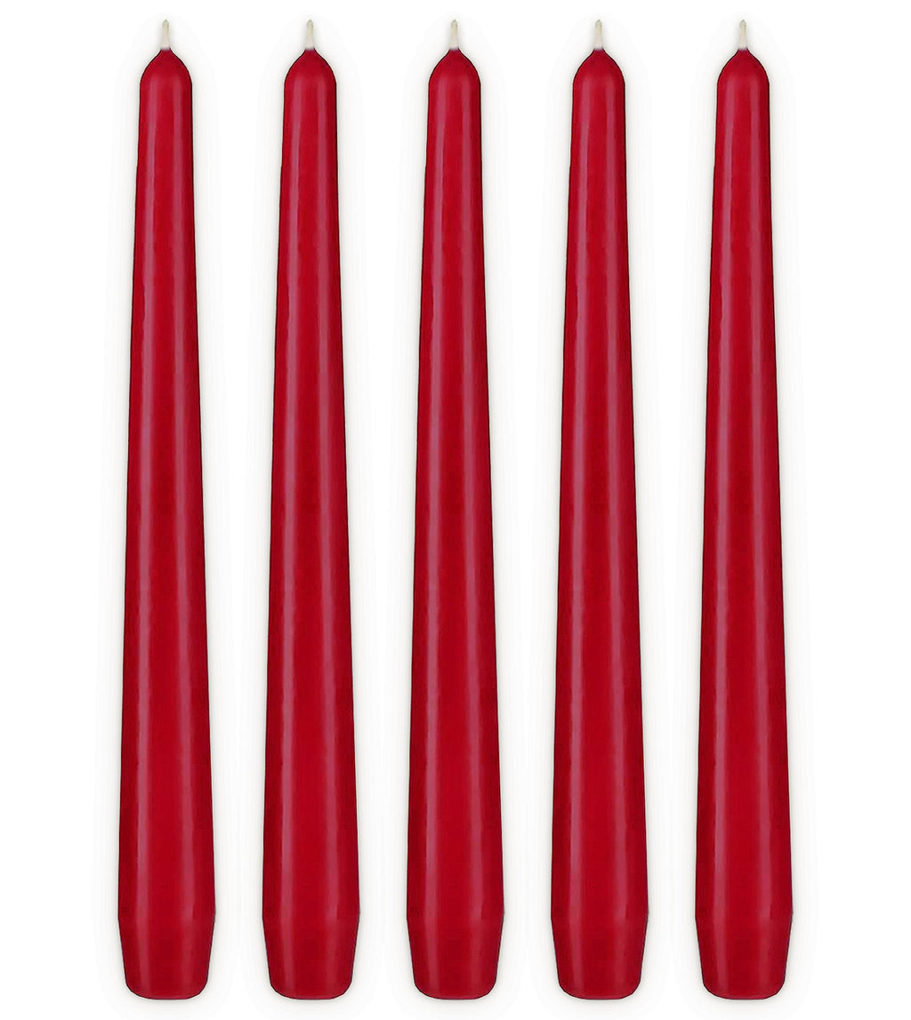 BRUBAKER Premium Spitzkerzen Lila - 50 Stück - bis zu 7,5 Stunden Brenndauer pro Kerze - 24 cm Tafelkerzen Set für Kerzenständer und Kronleuchter - Leuchterkerzen Halterkerzen