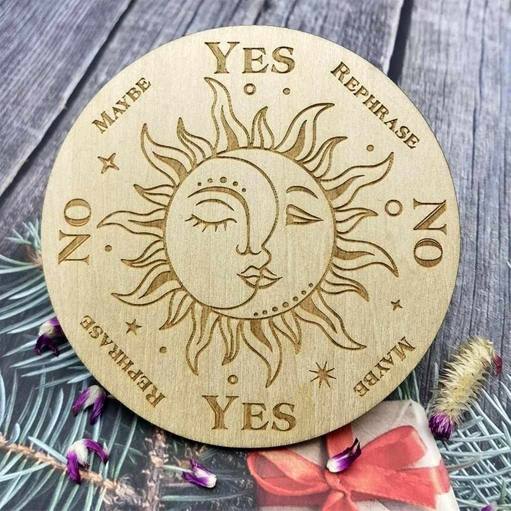 Pendel Brett Wünschelrute Wahrsagen Metaphysische Message Board Holz Brett mit Kristall Pendel Kristall Brett Wahrsagungs Brett Wünschelrute Pendel Halskette Hexerei