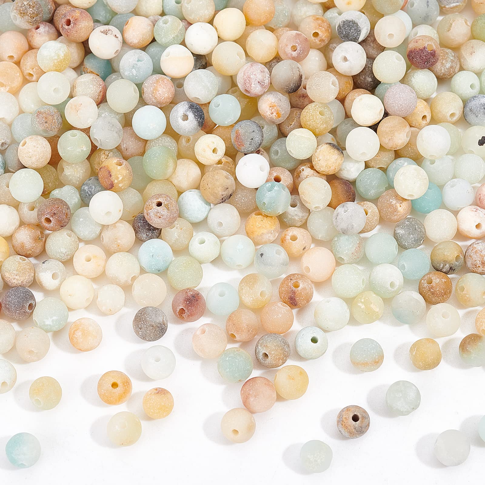 NBEADS Gemstone Beads Kunzite Beads Grade AB Round Natural Beads for Jewellery Making 1 Strand of 49 Pieces 8 mm